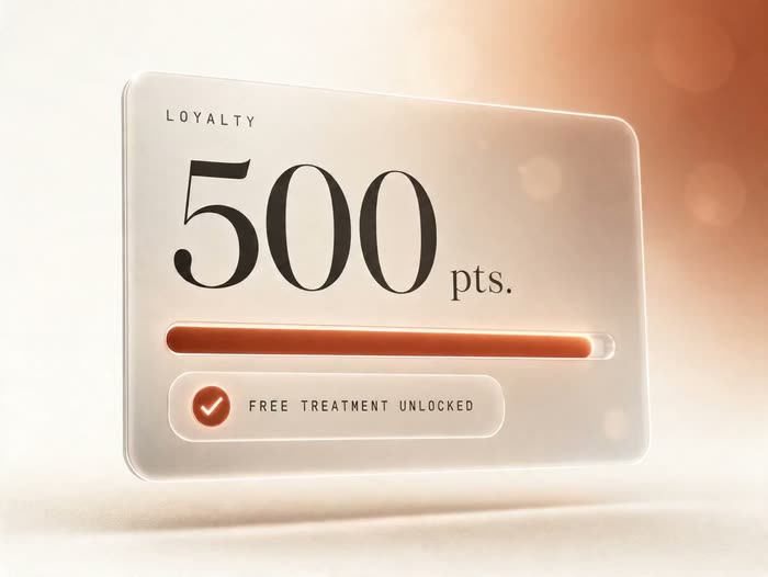 Loyalty points building up to unlock a free reward